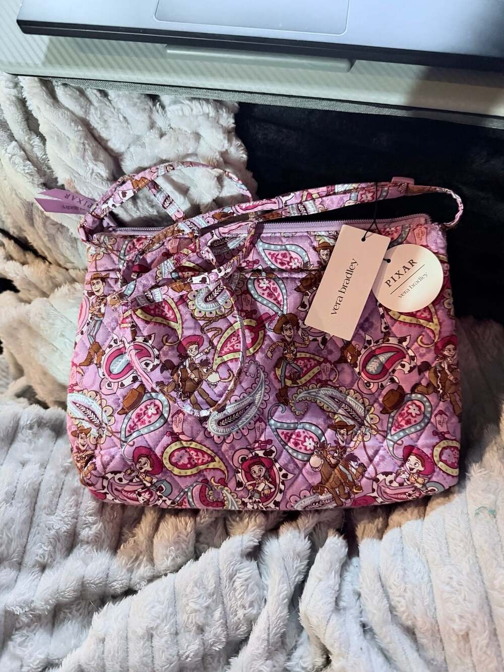Vera Bradley Disney Pixar Toy Story Rodeo Paisley Large Hipster Crossbody Bag